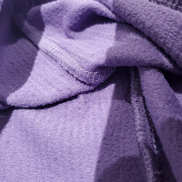 Purple Flare Rib-knit Pants with Lettuce Trim - Picture 10 of 14